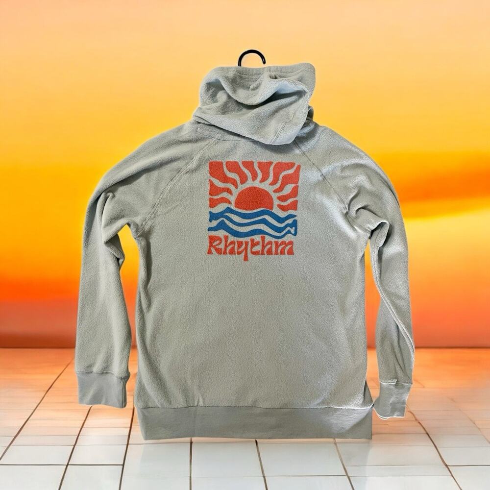 Rhythm Ocean Surf Hoodie Beachly Light Blue Women's Small NWT